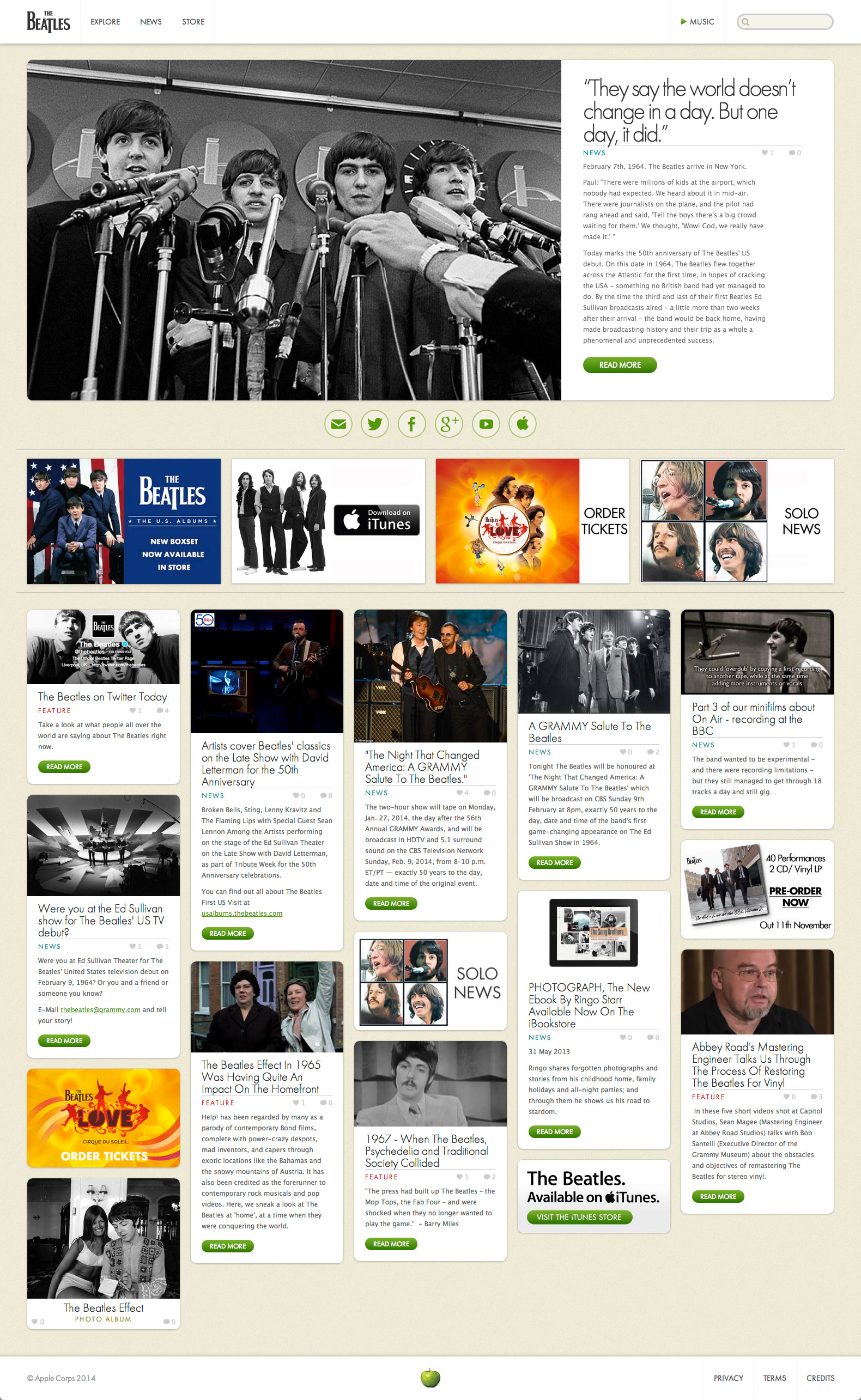 The Beatles official site
